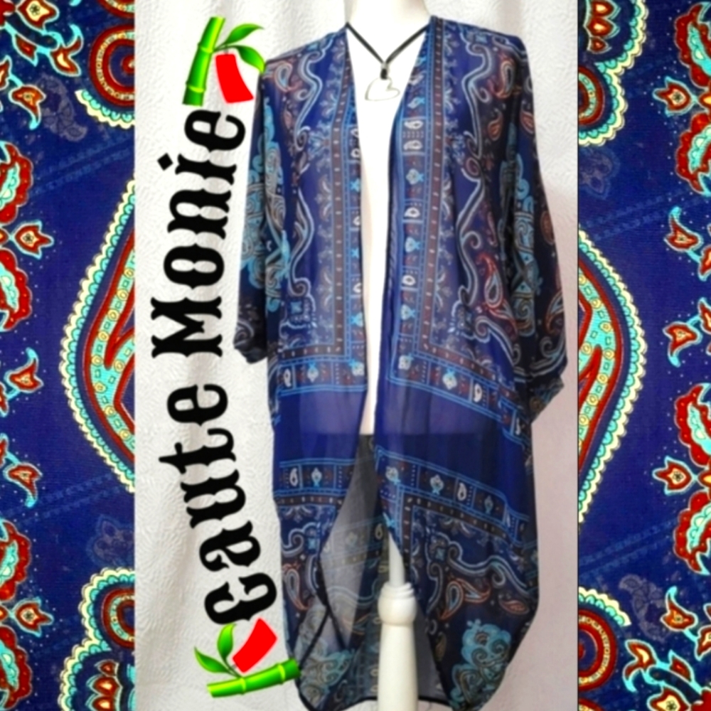 🎀Caute Monie Sheer Full Length Kimono
